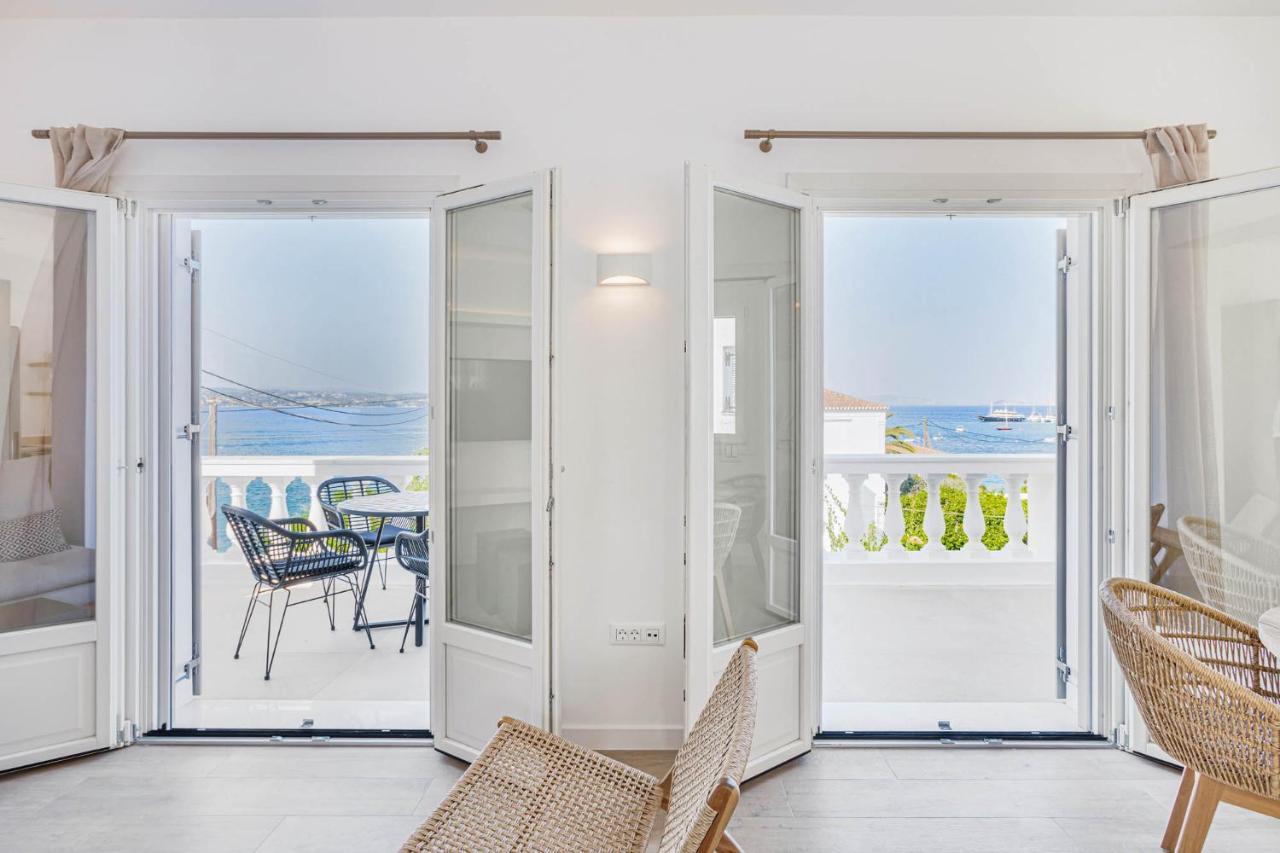 Pearl House - Luxurious New Beach Villa In Spetses Stunning View Ligoneri Exteriör bild